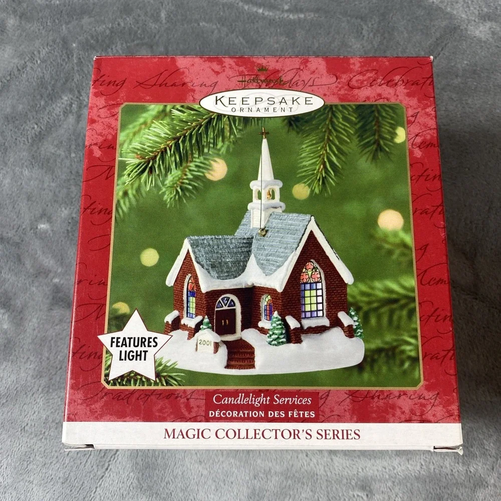 Hallmark Keepsake Ornament Candlelight Services #4 In Series Light 2001